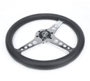 NRG Light Weight Gaming Steering Wheel - Driftz 350mm 3 Chrome Spokes Perforated Leather-2