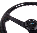 NRG Reinforced Steering Wheel (350mm / 3in Deep) Classic Blk Sparkle Wood Grain w/Blk 3-Spoke Center-3