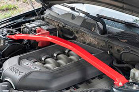 BMR 05-14 S197 Mustang V8 w/ Plenum Cover Strut Tower Brace - Black Hammertone - 0