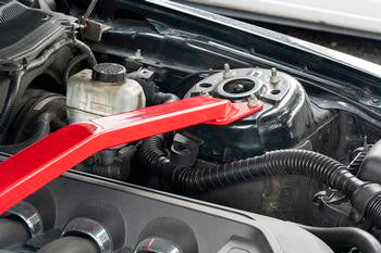 BMR 05-14 S197 Mustang V8 w/ Plenum Cover Strut Tower Brace - Red