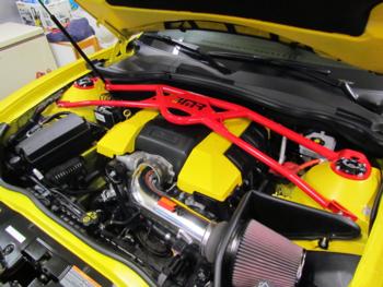 BMR 2010 5th Gen Camaro Front 4-Point Strut Tower Brace - Black Hammertone - 0