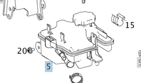 Genuine Mercedes-Benz Power Steering Reservoir A0004669502