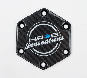 NRG Carbon Fiber Horn Delete Button Circular Logo Front/ Back