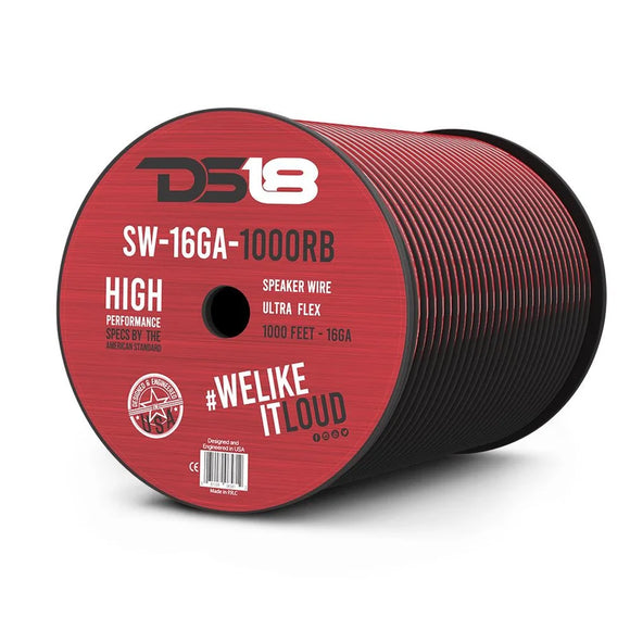 DS18 Speaker Wire 16-GA 1000-Feet Red and Black