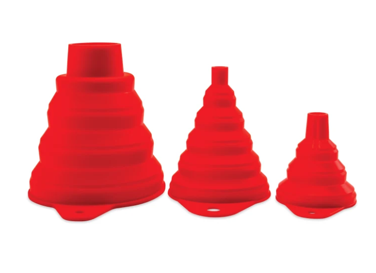 Griots Garage Collapsible Silicone Funnels - Set of 3 (Comes in Case of 6 Units)