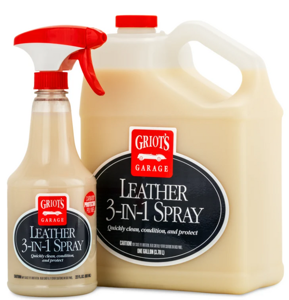 Griots Garage Leather 3-in-1 Spray - 1 Gallon (Comes in Case of 4 Units)