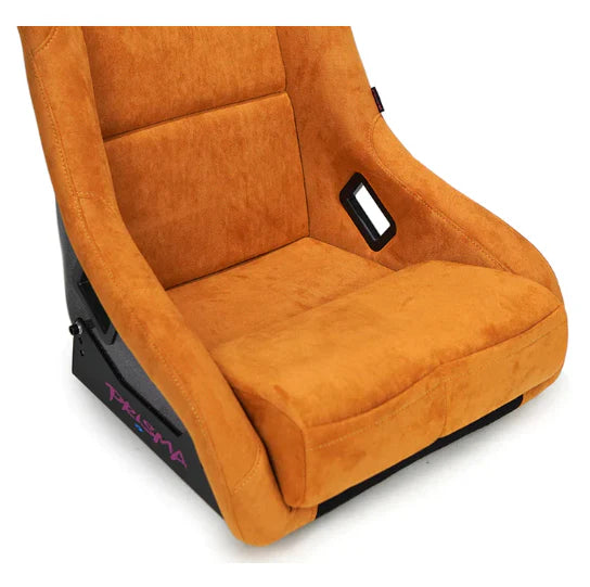 NRG FRP Bucket Seat PRISMA Edition W/ Pearlized Back Tan Alcantara - Large