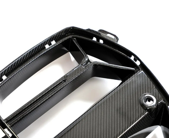 Dry Carbon Fiber Front Kidney Grill With ACC BMW M3 G80 | M4 G82 G83 2021-2024
