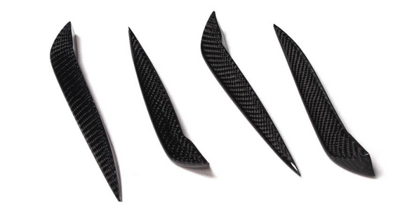 Carbon Fiber Front Bumper Fins 4pcs/set for Audi 8V A3/S3 Sedan 4door 14-15
