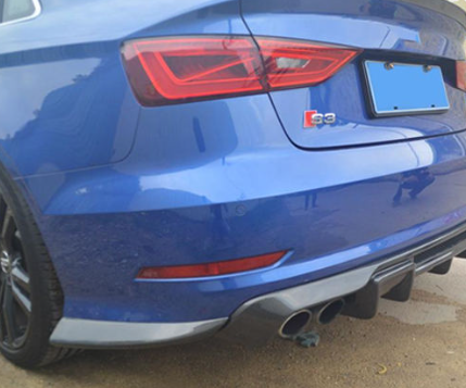 Carbon Fiber Rear Bumper Canards for Audi A3 S3 2015 2016