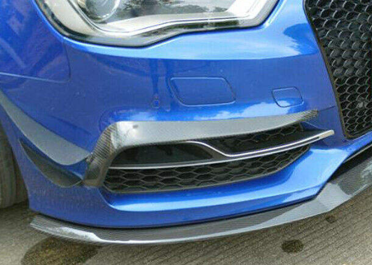 Carbon Fiber Front Bumper Canards (Air Vent Fins) for Audi A3 Sline/S3 2014-16