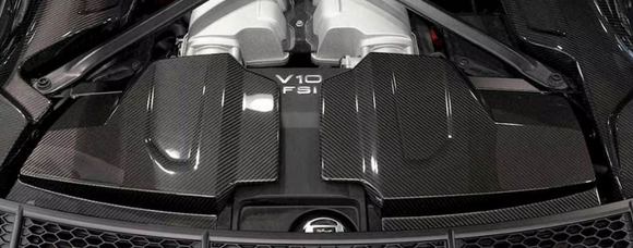 Dry Carbon Fiber Engine Bay Kit 3pcs/set for Audi R8 Coupe 2023