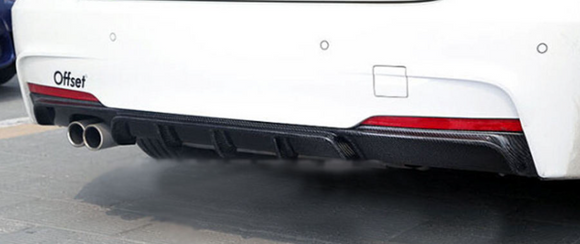 Carbon Fiber Rear Diffuser for BMW F30 320i 328i 330i M Sport 3 Series 12-17 (single Exhaust Pipe, Dual Outlet)