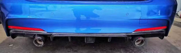 Carbon Fiber Rear Diffuser With 3rd Brake Light for BMW F30 320i 328i 330i M Sport 2013-2018