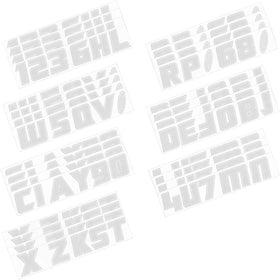 Hardline Boat Lettering Registration Installation Kit 3 in. - 900 Silver