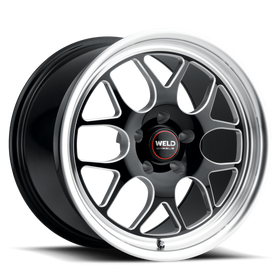 Weld Solana Drag 17x7 / 6x139.7 BP / ET0 / 106.1mm Bore - Gloss Black MIL DIA Wheel