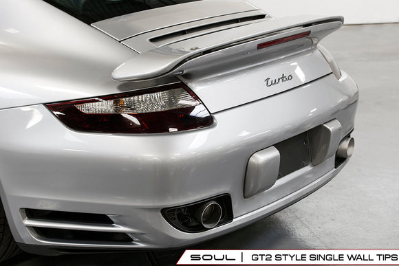 Porsche 997.1 Turbo GT2 Style Bolt On Exhaust Tips