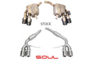 Porsche Macan S / GTS / Turbo SOUL Resonated Muffler Bypass Exhaust-6