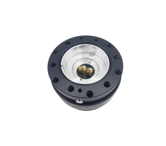 Quick Release Steering Wheel Round Hub - Black
