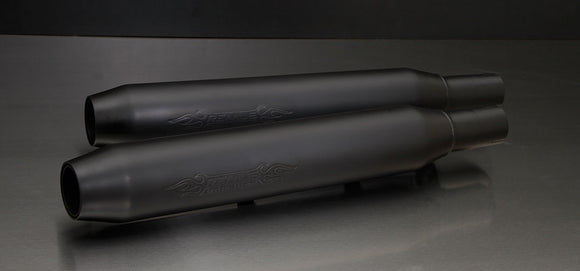 Remus 2009 Triumph Thunderbird Custom Slash Cut Black Slip On - Right Side