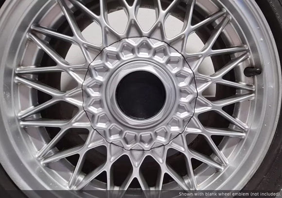 Style 5 Basketweave Center Cap (Single) - E30 15/16-inch 4x100, E30 M3, E28 M5, BBS RZ (171mm, Un-painted)