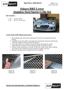 Zunsport Subaru BRZ -Lower Grille - Silver finish-2