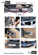 Zunsport Subaru Impreza STi 2008 MY - Top Grille - Silver finish-3