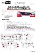 Zunsport Subaru Impreza STi - Upper Grille - Silver finish-2