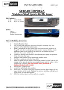 Zunsport Subaru Impreza Full Grille Set 2 - Black finish-2