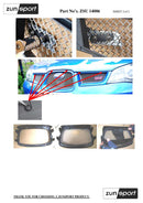 Zunsport Subaru Impreza Hawkeye - Top Grille Set - Black finish-3