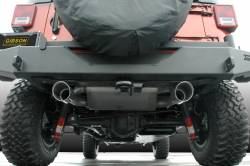Gibson 12-17 Jeep Wrangler JK Rubicon 3.6L 2.5in Cat-Back Dual Split Exhaust - Aluminized - 0