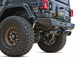 Gibson 07-10 Jeep Wrangler JK X 3.8L 2.5in Patriot Series Cat-Back Dual Split Exhaust - Blk Ceramic - 0