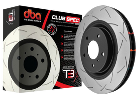 DBA 07-17 Kia Stinger Series CK GT 330S/330Si 3.3L V6 Rear Slotted 4000 T3 Series Rotor