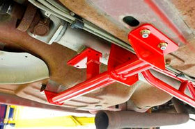 BMR 93-02 F-Body w/o DSL Torque Arm Tunnel Mount (For Stock Exhaust) - Red - 0
