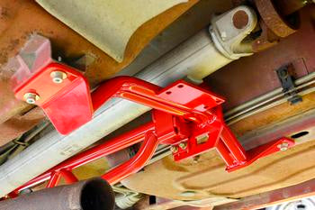 BMR 93-02 F-Body w/o DSL Torque Arm Tunnel Mount (For Long Tube Headers) - Red
