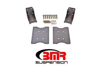 BMR 79-04 Fox Mustang Lower Torque Box Reinforcement Plates - Black Hammertone