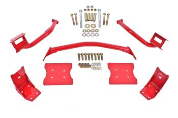 BMR 79-04 Fox Mustang Torque Box Reinforcement Plate Kit(TBR005R And TBR003R) - Red