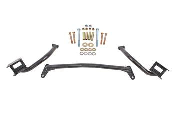 BMR 79-04 Fox Mustang Tubular Style Upper Torque Box Reinforcement Plates - Black Hammertone