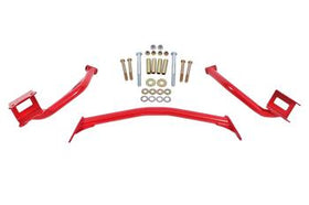 BMR 79-04 Fox Mustang Tubular Style Upper Torque Box Reinforcement Plates - Red
