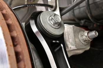 BMR 15-17 S550 Mustang Rear Lower Control Arms Vertical Link (Delrin/Bearing) - Black - 0