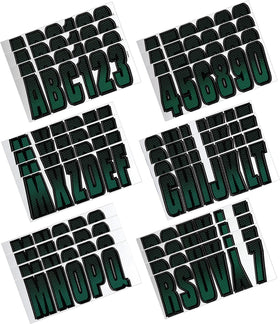 Hardline Boat Lettering Registration Kit 3 in. - 300 Forest Green/Black