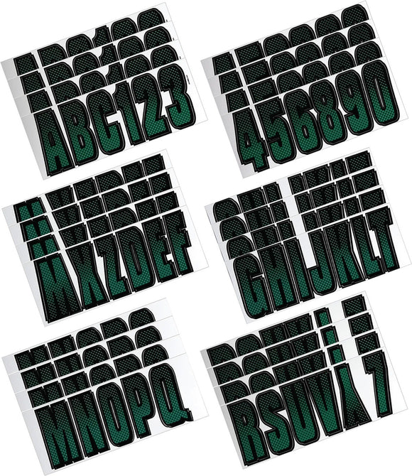 Hardline Boat Lettering Registration Kit 3 in. - 300 Forest Green/Black