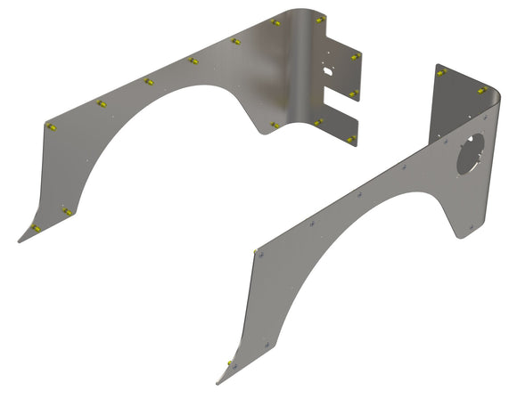 Artec Industries 97-06 Jeep Wrangler TJStandard Rear Corner Armor Aluminum