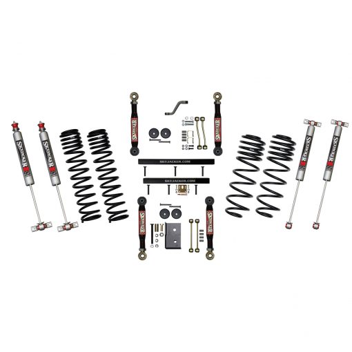 Skyjacker 03-06 Jeep TJ 4in D-Rate Long Travel Kit w/ Adj FR/RR Lower Flex Links/M95 Monotube Shocks