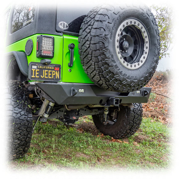 Turn Offroad 2007-2018 Jeep JK Rear Bumper with Hitch and Lights