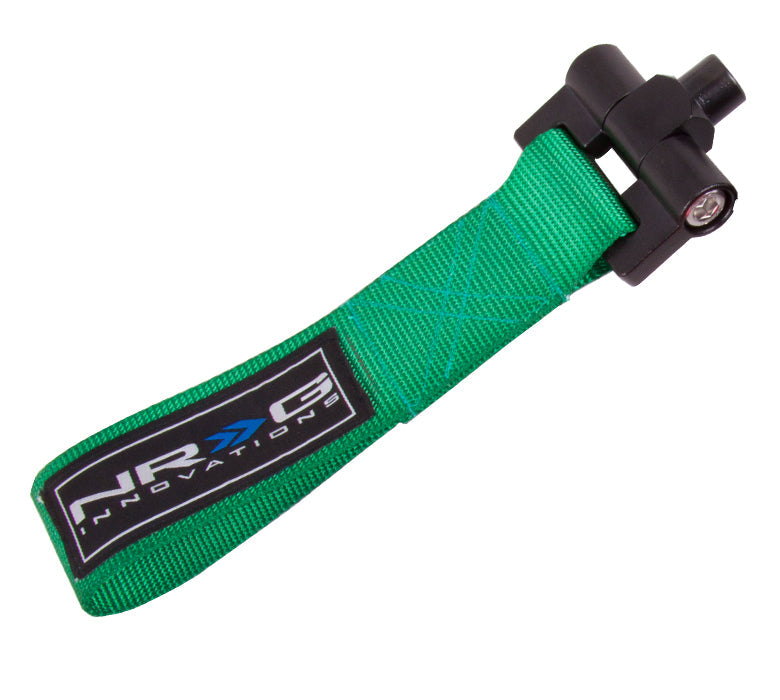 NRG Bolt-In Tow Strap Green- Audi A4 08+ (5000lb. Limit)