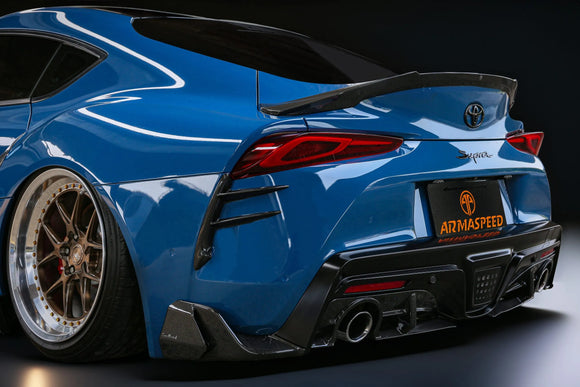 ARMASpeed Carbon Fiber Rear Diffuser Splitters Toyota Supra A90 MK5 2020-2024