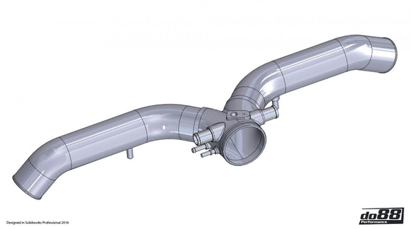 do88 Porsche 997.2 Turbo 2010- Y-Pipe Black for do88 Intercooler