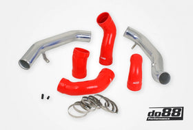do88 Volvo S60 V60 XC60 V70 XC70 S80 3.0L T6 Pressure Pipes w/Red Hoses