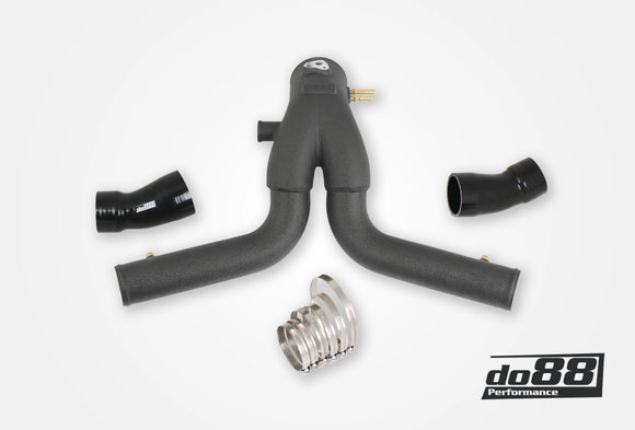 do88 Porsche 911 Turbo (991.2) 2015- Y-Pipe Black for OEM Intercooler